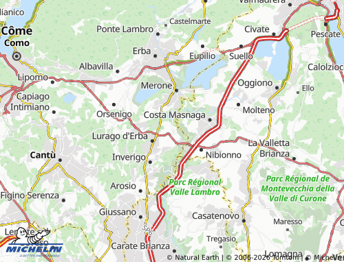 MICHELIN-Landkarte Lambrugo - ViaMichelin