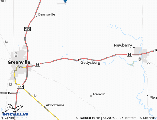 Carte MICHELIN Gettysburg - ViaMichelin