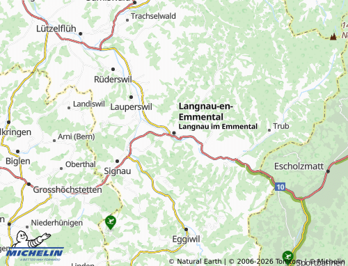 MICHELIN-Landkarte Langnau im Emmental - ViaMichelin