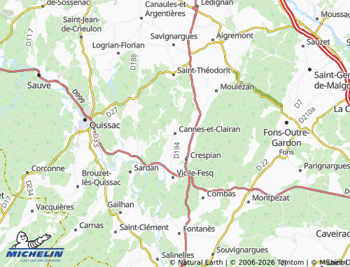 Mappa MICHELIN Cannes-et-Clairan - ViaMichelin