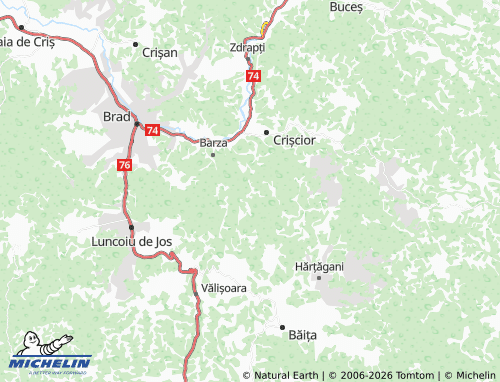 Mappa MICHELIN Valea Arsului - ViaMichelin