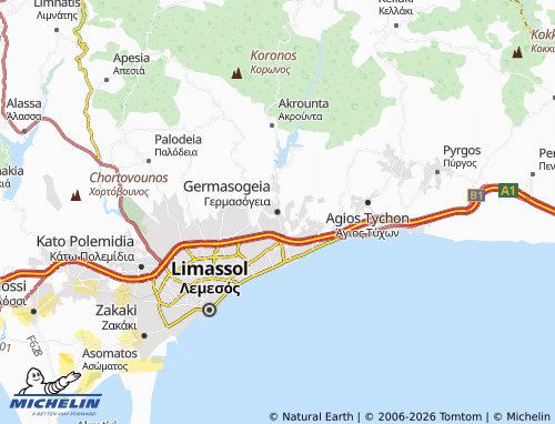 MICHELIN Germasogeia map - ViaMichelin