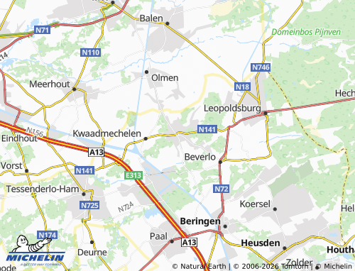 Mappa MICHELIN Oostham - ViaMichelin
