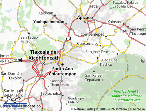 Mappa MICHELIN Contla de Juan Cuamatzi - ViaMichelin