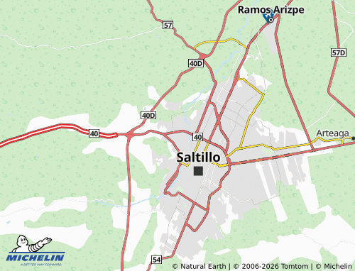 Mapa MICHELIN Satélte Sur - ViaMichelin