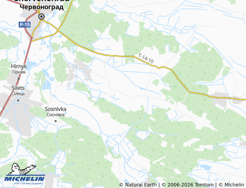 Mapa MICHELIN Yastrubychi - ViaMichelin