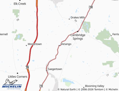 Mappa MICHELIN Venango - ViaMichelin