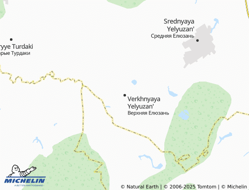 MICHELIN Verkhnyaya Yelyuzan' map - ViaMichelin