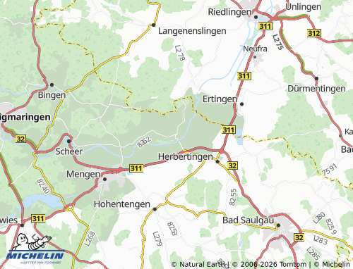 MICHELIN Hundersingen map - ViaMichelin