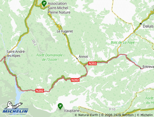 Carte MICHELIN Annot - ViaMichelin