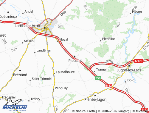 MICHELIN-Landkarte Plestan - ViaMichelin