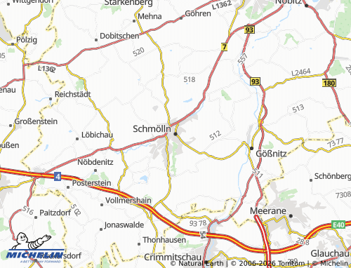 Mappa MICHELIN Schmölln - ViaMichelin