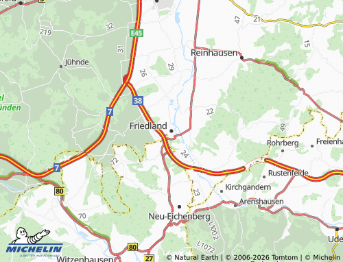 MICHELIN Friedland map - ViaMichelin