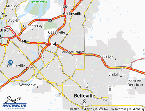 Mappa MICHELIN Fairview Heights - ViaMichelin