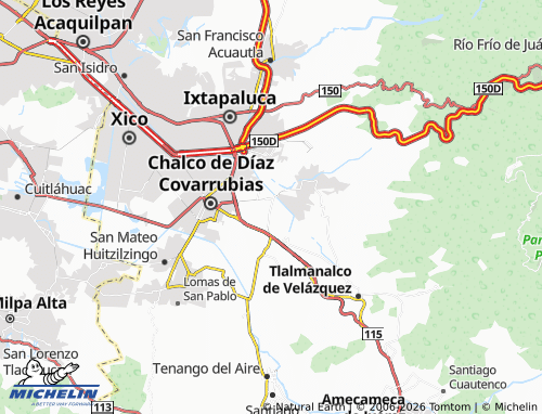Mappa MICHELIN San Gregorio Cuautzingo - ViaMichelin