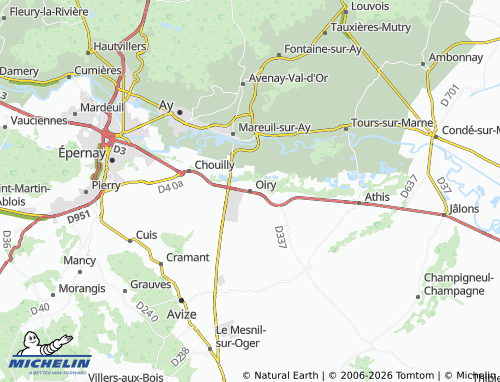 MICHELIN Oiry map - ViaMichelin