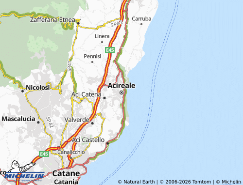 Carte MICHELIN Acireale - ViaMichelin