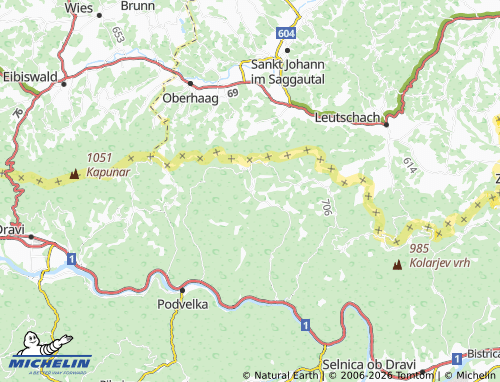 Mapa MICHELIN Zgornja Kapla - ViaMichelin