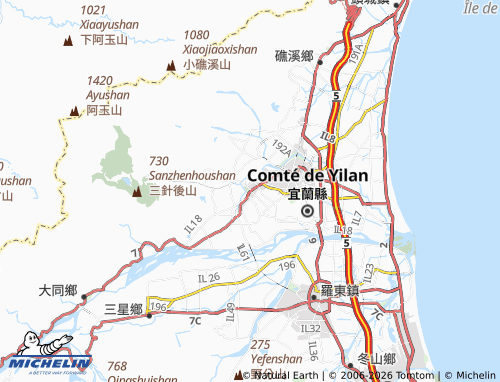 MICHELIN Yuanshan Township map - ViaMichelin