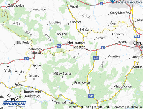 Mapa MICHELIN Načešice - ViaMichelin