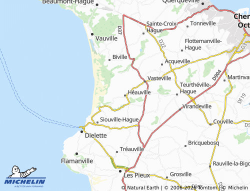 MICHELIN Héauville map - ViaMichelin