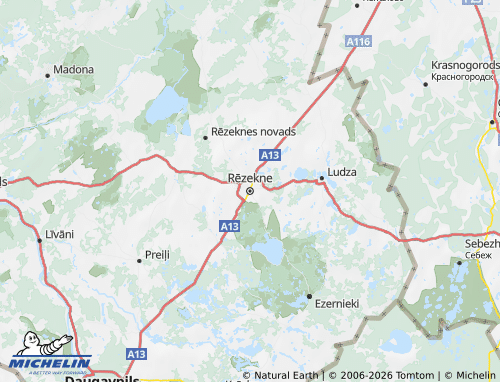 Kaart MICHELIN Rēzekne - ViaMichelin