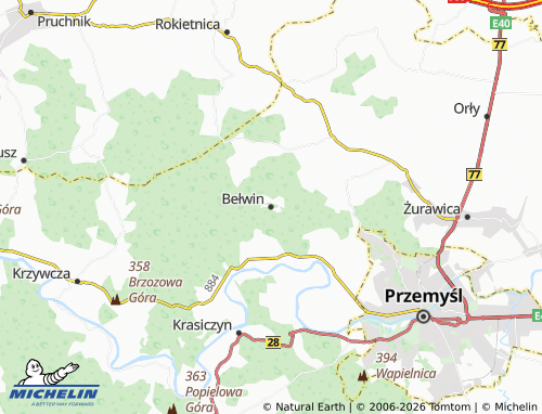 MICHELIN Bełwin map - ViaMichelin
