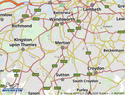 Carte MICHELIN Merton - ViaMichelin