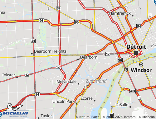 Mapa MICHELIN Dearborn - ViaMichelin