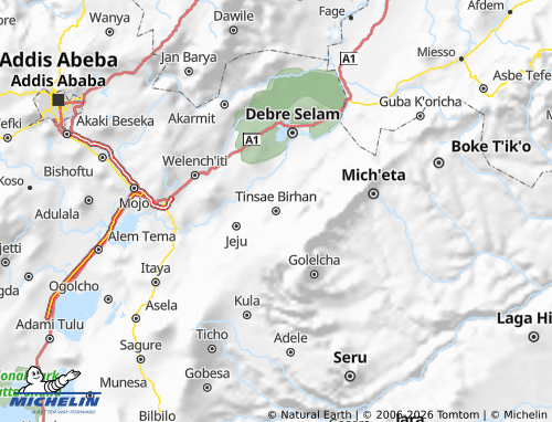 MICHELIN Arba Gugu map - ViaMichelin