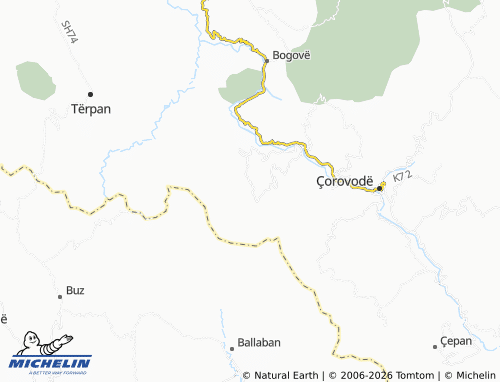 MICHELIN Vëndreshë e Madhe map - ViaMichelin