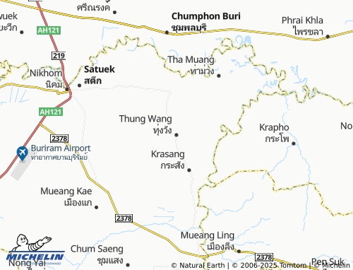 Mapa MICHELIN Thung Wang - ViaMichelin