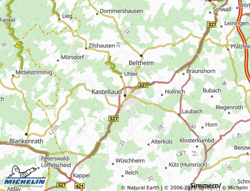 MICHELIN Kastellaun map - ViaMichelin
