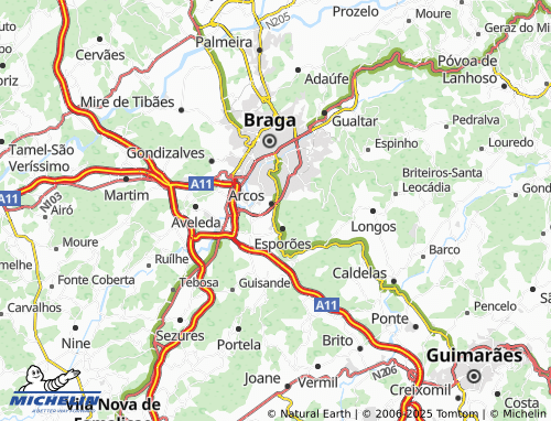 MICHELIN Barros map - ViaMichelin