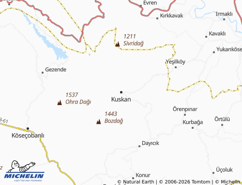 Mapa MICHELIN Kuskan - ViaMichelin