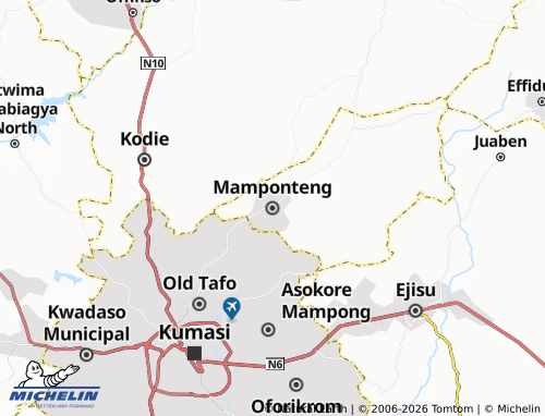 Mapa MICHELIN Mamponteng - ViaMichelin