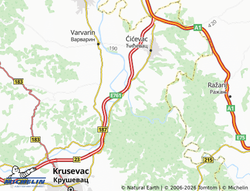 Mapa MICHELIN Grad Stalać - ViaMichelin
