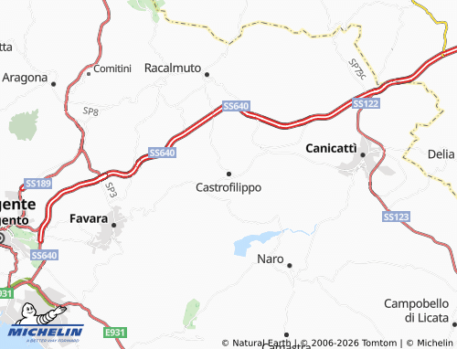 MICHELIN Castrofilippo map - ViaMichelin