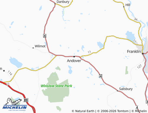 Mapa MICHELIN Andover - ViaMichelin