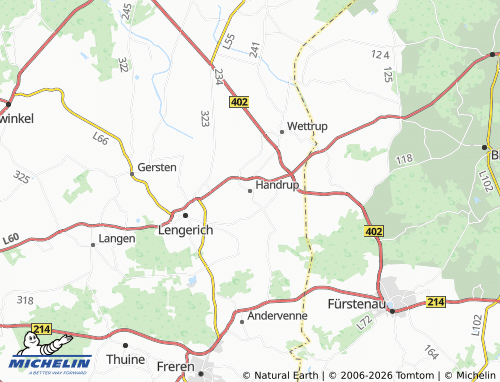MICHELIN Handrup map - ViaMichelin