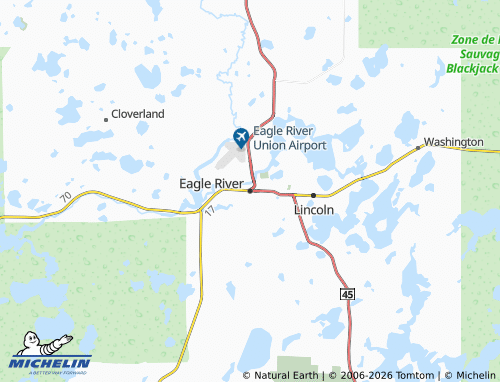 Kaart MICHELIN Eagle River - ViaMichelin