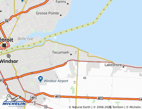 Mapa MICHELIN Tecumseh - ViaMichelin