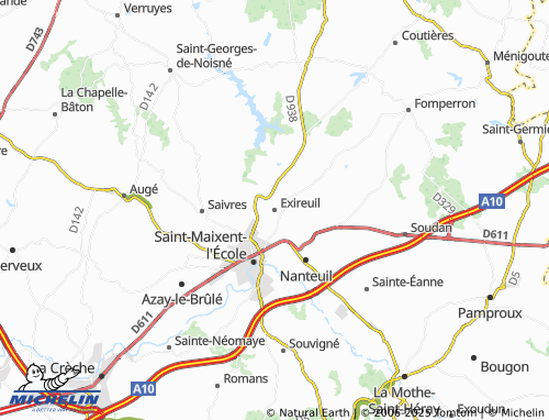 MICHELIN Exireuil map - ViaMichelin