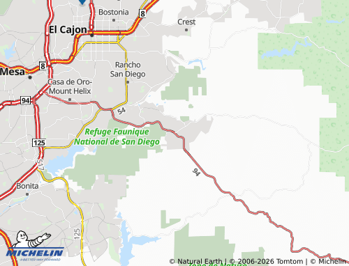 Mappa MICHELIN Jamul - ViaMichelin