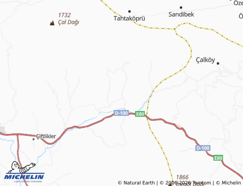 MICHELIN Akören map - ViaMichelin