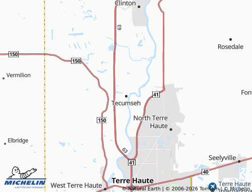 Mappa MICHELIN Tecumseh - ViaMichelin