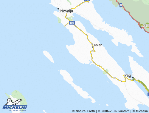 MICHELIN Mandre map - ViaMichelin