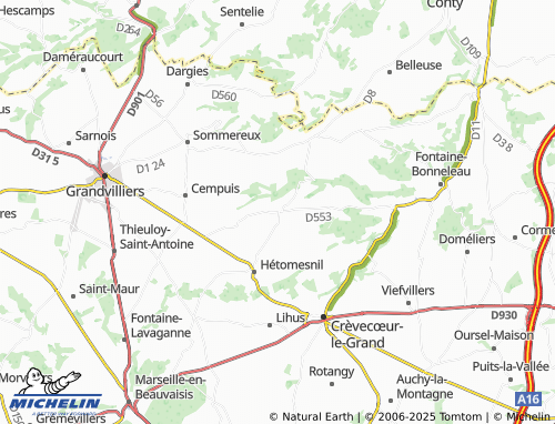 Carte MICHELIN Conteville - ViaMichelin