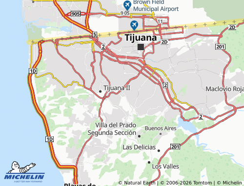 Mapa MICHELIN Pacífico I - ViaMichelin