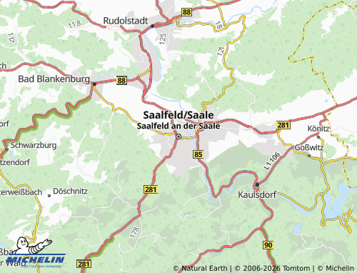 MICHELIN Saalfeld/Saale map - ViaMichelin